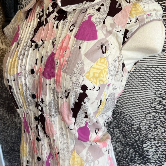 Anthropologie Viole button up blouse / 100 cotton vintage XS - Picture 3 of 5